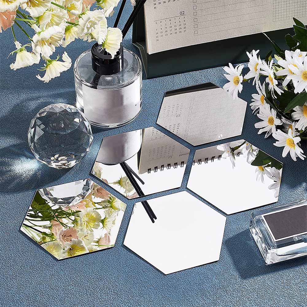 Lots de miroirs hexagonaux décoratifs