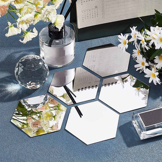 Lots de miroirs hexagonaux décoratifs